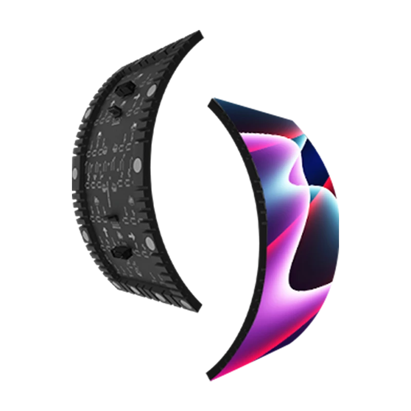 Layar LED Luar Ruangan Melengkung .